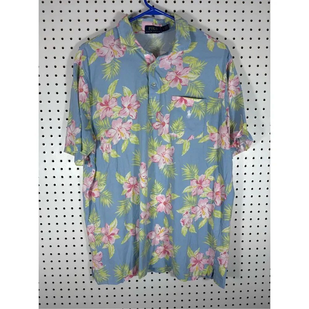 Polo Ralph Lauren tropical floral polo shirt size L